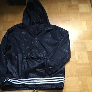 Adidas  black windbreaker pullover size small /medium